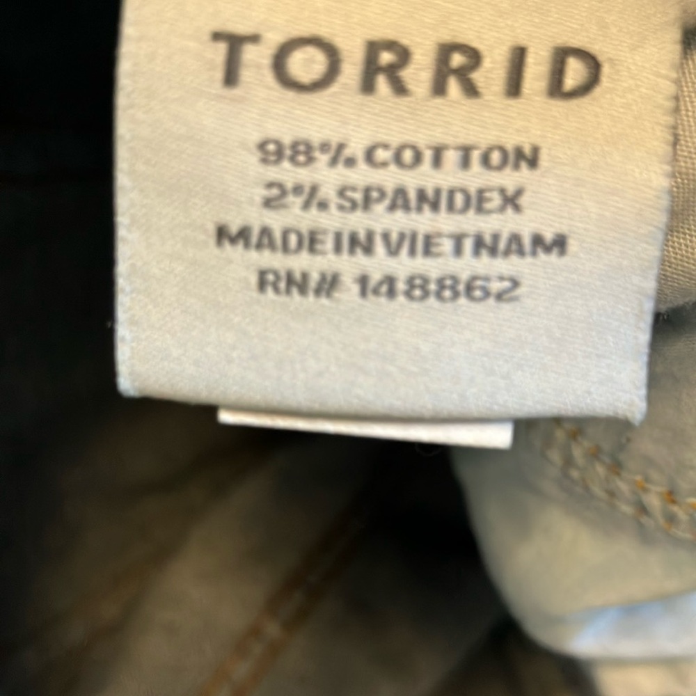 Torrid Blue Boyfriend Shorts Distressed Style - Picture 5 of 7